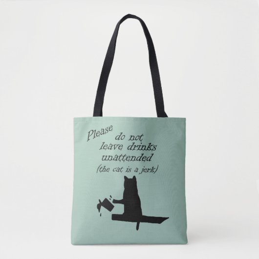 Tote Bag Le chat est un Jerk (Devant)