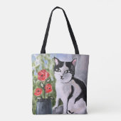 Tote Bag Le chat et les coquelicots (Dos)