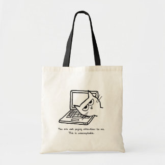 Tote Bag Le chat fâché exige l'attention - chat drôle