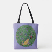 Tote Bag Le chat gingembre regarde un papillon (Dos)