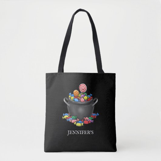 Tote Bag Le chaudron de sorcière pour Halloween (Devant)