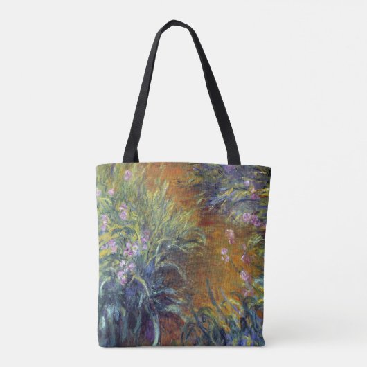 Tote Bag Le chemin à travers les iris par Claude Monet (Dos)