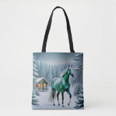 Tote Bag Le Cheval Vert Enchanté (Devant)