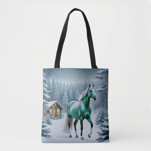 Tote Bag Le Cheval Vert Enchanté (Devant)