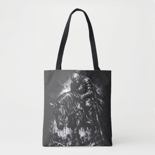 Tote Bag Le Chevalier Déchu par BurnsInHell (Devant)