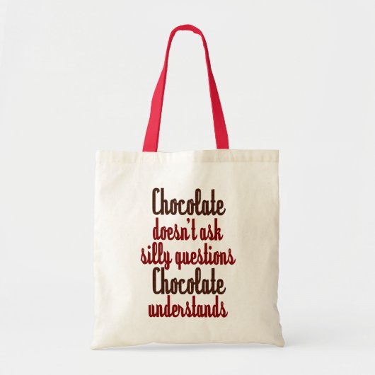 Tote Bag Le "chocolat comprend" la citation drôle (Devant)