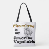 Tote Bag Le chocolat est mon légume préféré (Dos)