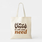 Tote Bag Le Chocolat Est Tout Ce Dont Vous Avez Besoin (Dos)
