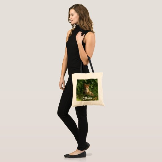 Tote Bag Le chou renard dans une forêt verte (Devant (modèle))