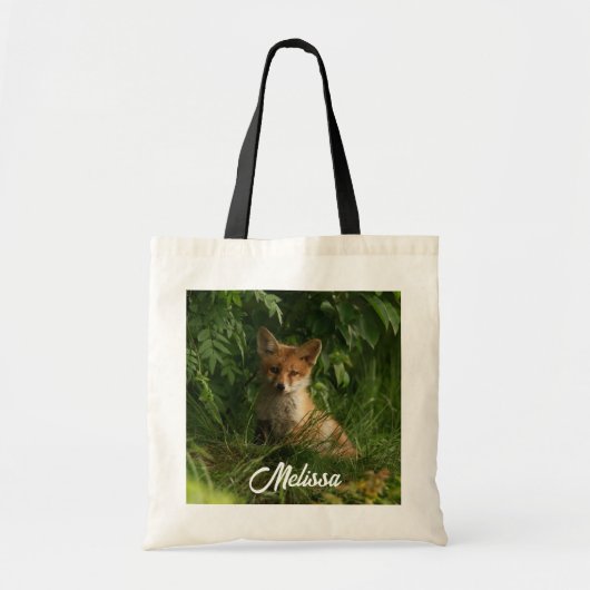 Tote Bag Le chou renard dans une forêt verte (Devant)