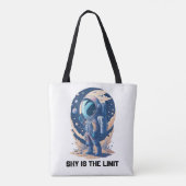 Tote Bag Le ciel est la limite avec l'astronaute (Dos)