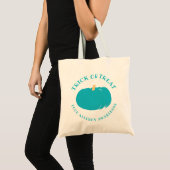 Tote Bag Le citrouille turquoise badine la conscience (Devant (produit))