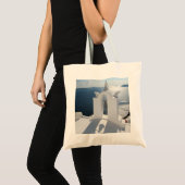 Tote Bag Le clocher de Santorin Casting Shadow (Devant (produit))