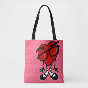TOTE BAG LE COEUR DE LA JOURNÉE DE CUTE VALENTINE SUR TOUT