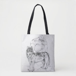 Tote Bag Le coeur du loup Fourre-tout