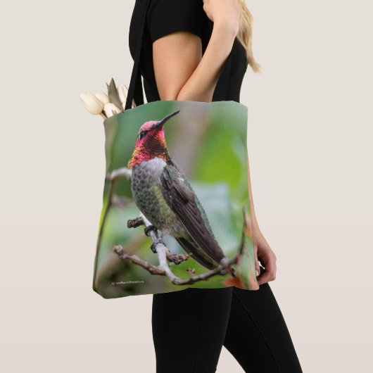 Tote Bag Le colibri d'Anna sur le prunier (De près)