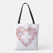 Tote Bag Le collage du coeur médical de l'infirmière fourre (Dos)