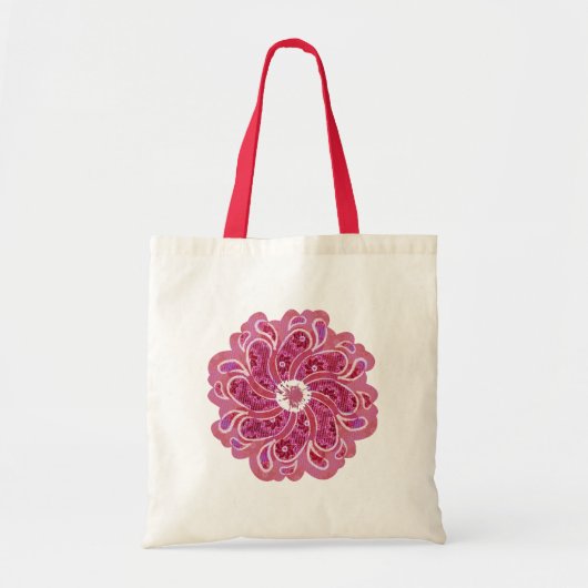 Tote Bag Le concepteur deux de fleur et de denim modifient (Devant)