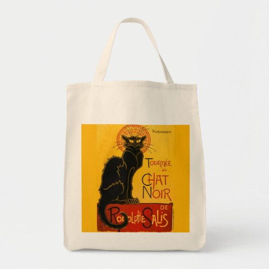 Tote Bag Le Conversation Noir Le Chat Noir (Devant)