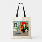 Tote Bag Le coq portugais avec un cadeau de Noël (Dos)