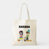 Tote Bag Le crâne de sucre de l'enfant Coup d'Halloween per (Dos)