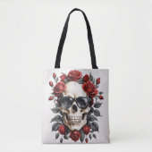 Tote Bag le crâne fleuri (Devant)