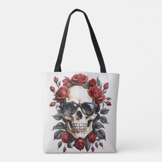 Tote Bag le crâne fleuri (Dos)