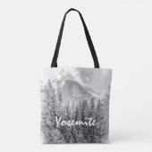 Tote Bag Le demi-dôme de Yosemite en hiver avec Yosemite Te (Dos)