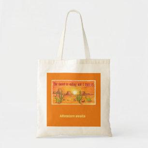 Tote Bag Le désert appelle paysage de coucher de soleil cus