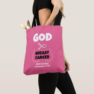 Tote Bag LE DIEU chrétien EST PLUS GRAND QUE LE CANCER DU S