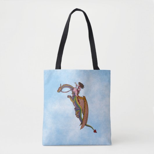 Tote Bag Le dragon arc-en-ciel (Devant)