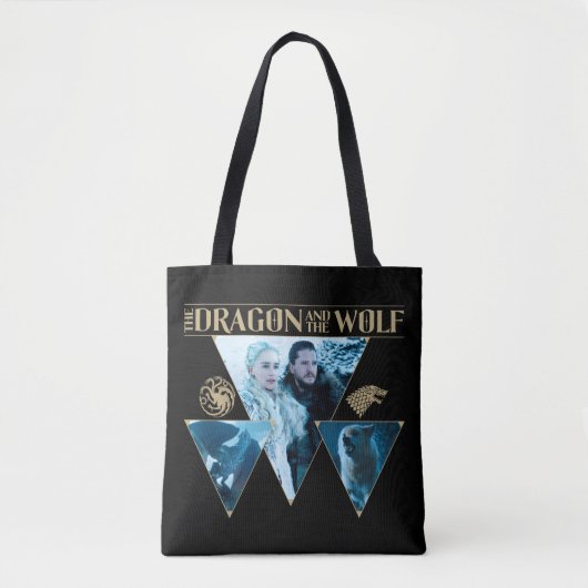 Tote Bag Le Dragon et le Wolf Daenerys & Jon Graphic (Devant)