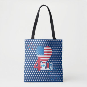 Tote Bag Le Drapeau américain 4 juillet design personnalis