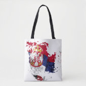 Tote Bag le drapeau de la Serbie (Devant)