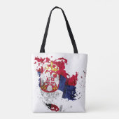 Tote Bag le drapeau de la Serbie (Dos)