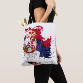 Tote Bag le drapeau de la Serbie (De près)