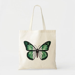 Tote Bag Le drapeau du papillon monarque du Nigeria
