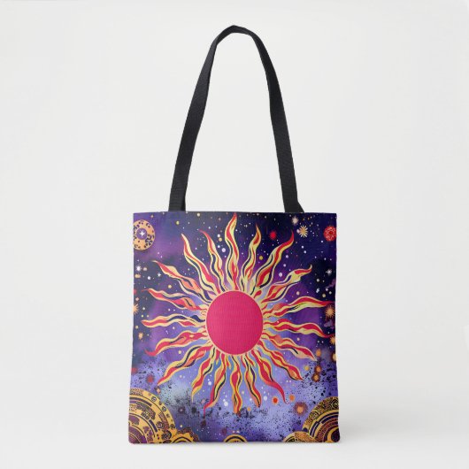 Tote Bag "Le feu de la danse du Cosmos" Le Soleil (Devant)