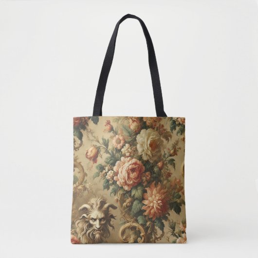 Tote Bag Le Fiend d'Or - Floral gothique (Devant)