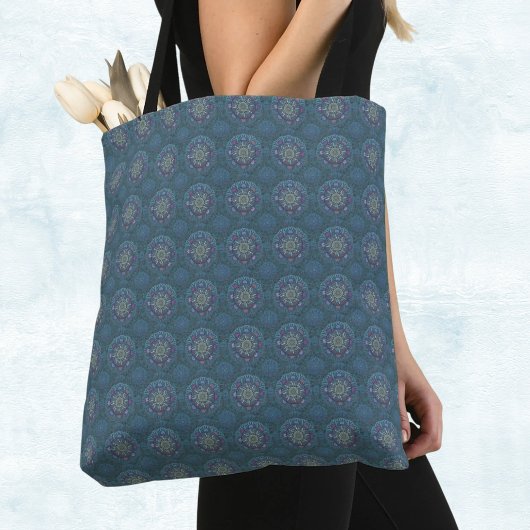 Tote Bag Le filtre Floral Air Force Blue Manipur Mandala