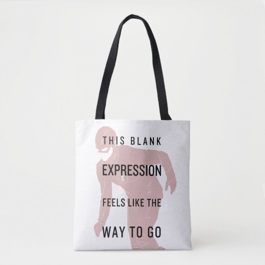 Tote Bag Le Flash | Silhouette du devis "Expression vide" (Devant)