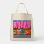Tote Bag Le front de mer pittoresque de Neon Miami (Dos)