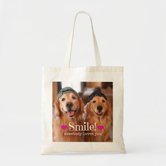 Tote Bag Le golden retriever quelqu'un vous aime (Devant)