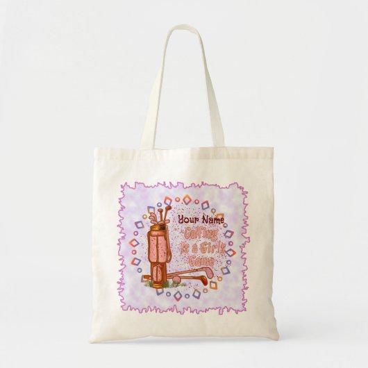 Tote Bag Le golf est un jeu de filles (Devant)