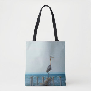 Tote Bag Le grand héron bleu