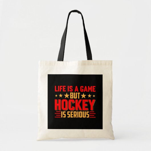 Tote Bag Le hockey est sérieux (Devant)