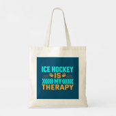 Tote Bag Le hockey sur glace est ma thérapie (Dos)