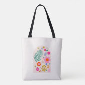 Tote Bag Le Jardin 04 Fleurs Rétro Modernes Florales (Dos)