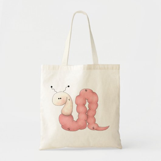 Tote Bag Le jardin du gramme · Ver rose (Devant)