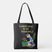 Tote Bag Le jardinage est ma thérapie (Dos)